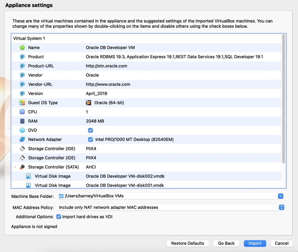 oracle download - cài đặt oracle cho macos