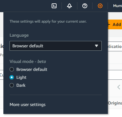 aws console