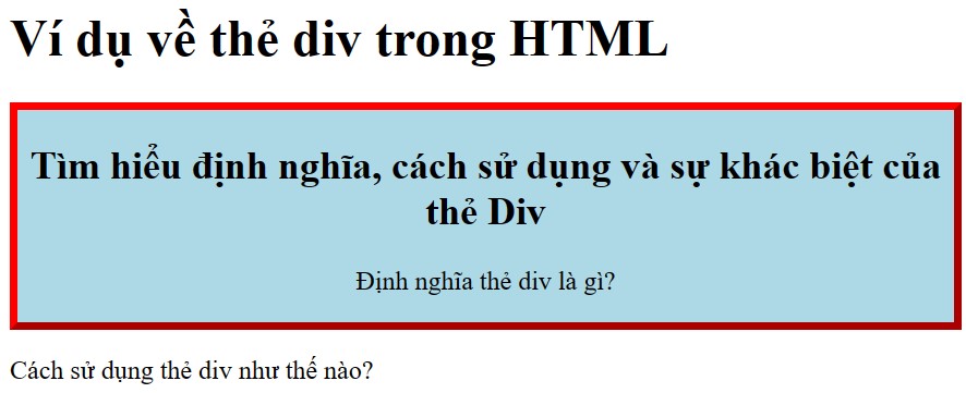 thẻ div trong html - itviec