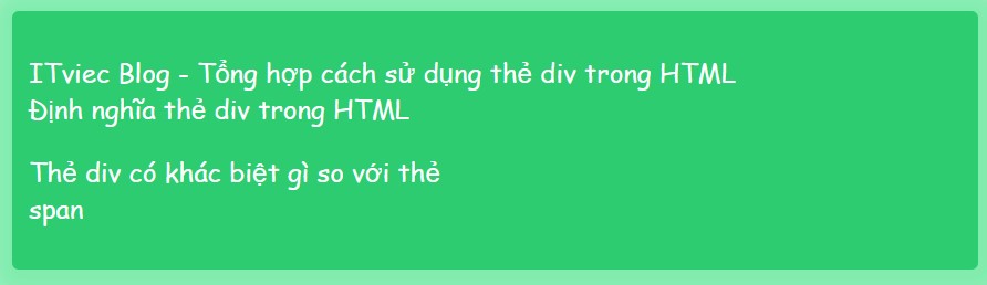 thẻ div trong html - itviec