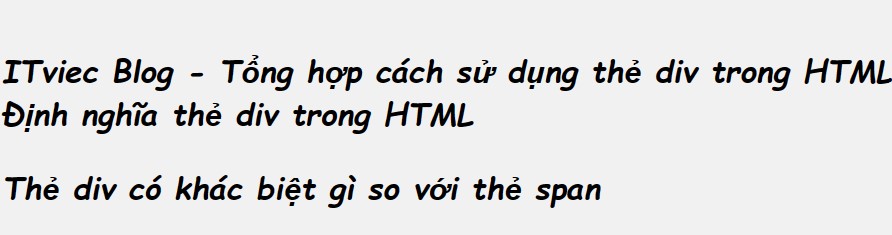 thẻ div trong html - itviec