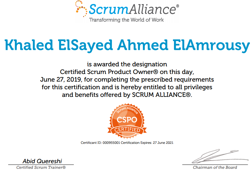 Certified Scrum Product Owner® (CSPO®) - Scrum Alliance