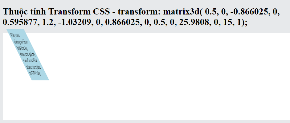 transform css matrix3d - itviec blog