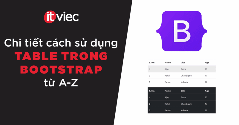 Table Bootstrap là gì - itviec blog