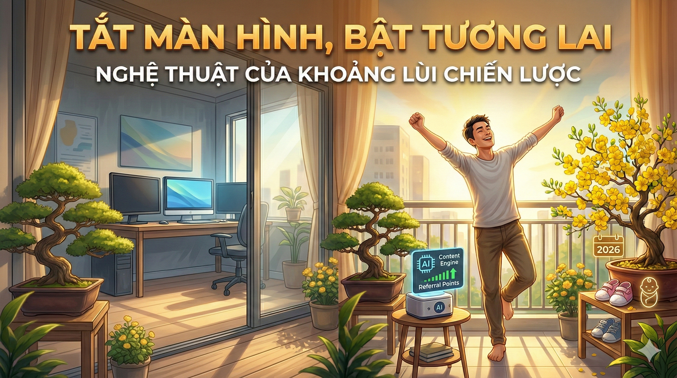 TẮT MÀN HÌNH, BẬT TƯƠNG LAI: NGHỆ THUẬT CỦA KHOẢNG LÙI CHIẾN LƯỢC