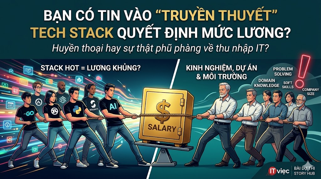 Bạn Có Tin Vào "Truyền Thuyết" Tech Stack Quyết Định Mức Lương? (Góc Nhìn Từ Kẻ Từng Bị "Ngợp" Vì Chạy Theo Trend)