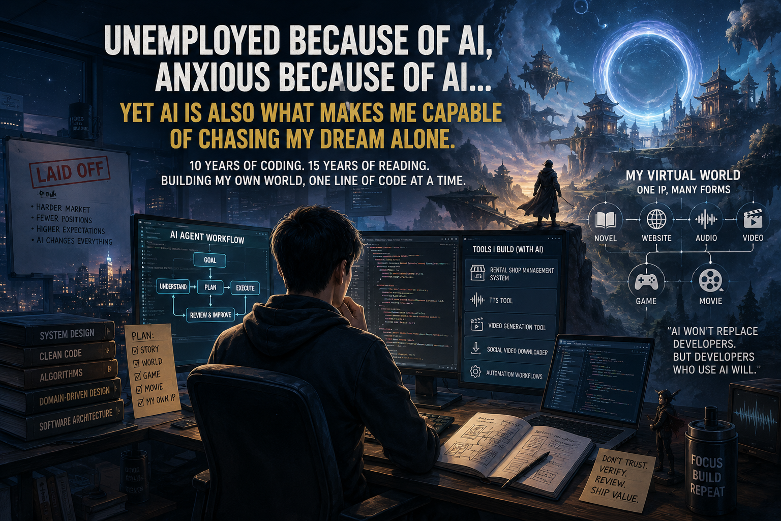 Unemployed Because of AI, Anxious Because of AI… Yet AI Is Also What Makes Me Capable of Chasing My Dream Alone