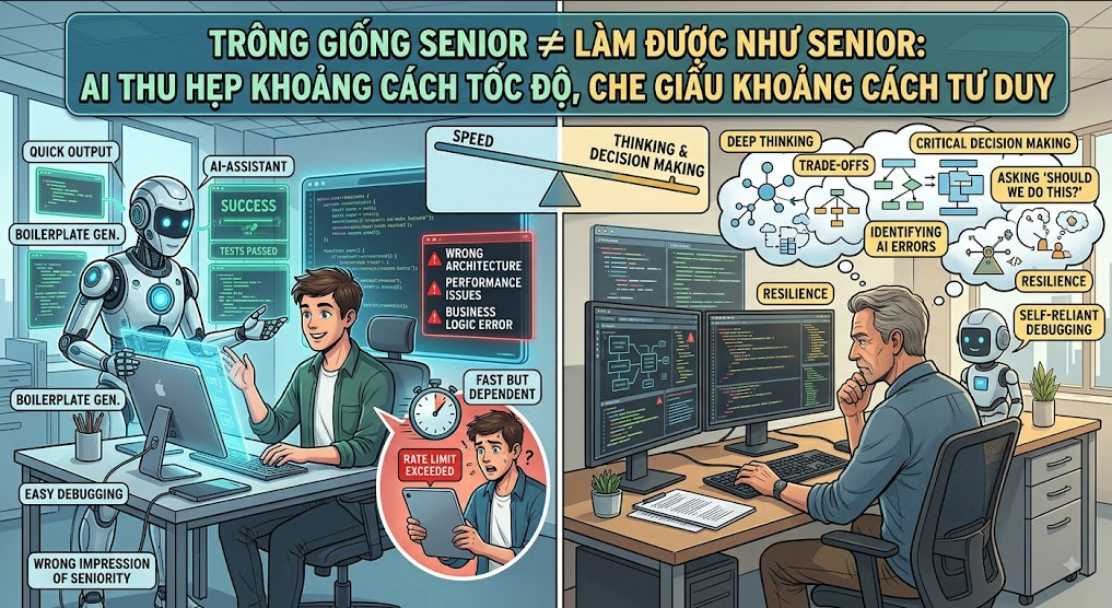 Trông giống Senior và làm được như Senior: hai chuyện rất khác nhau