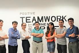 Key tech members with Positive Teamwork spirit