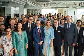 We are honored to welcome HRH Crown Princess & Prince of Sweden to our office.