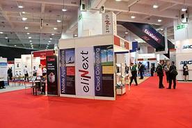 Professional and appealing Elinext stall in an exhibition