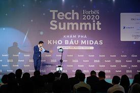Our Ohmni robot on stage
