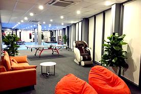 We has the entertaining room including gym, massage chair, billiard, PS5...