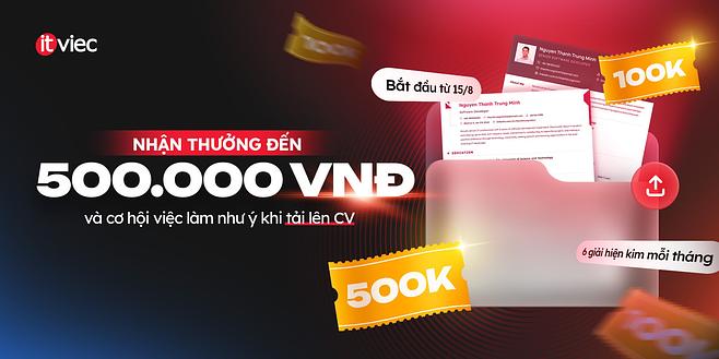 Nhận ngay cơ hội việc làm và quà từ ITviec tải lên CV 